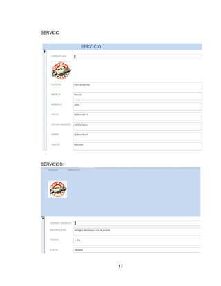 17
SERVICIO
SERVICIOS:
 