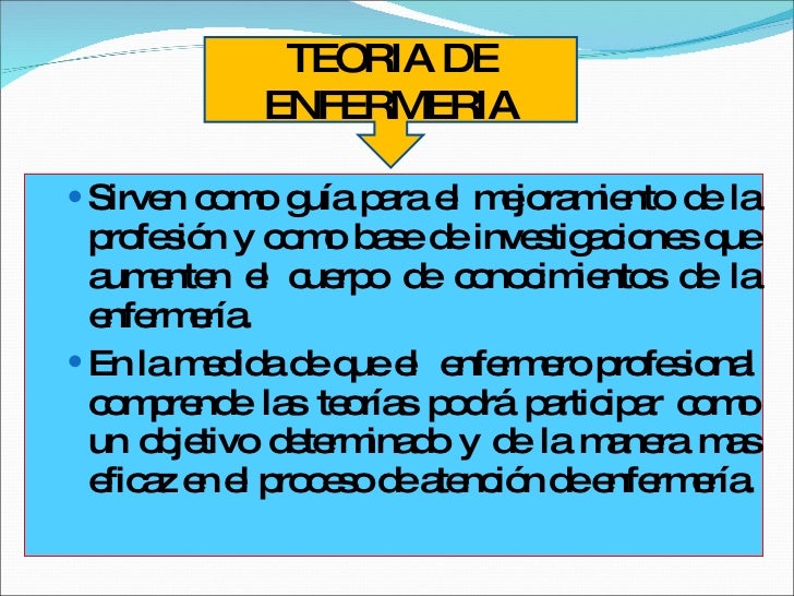 Teorias de Enfermeria
