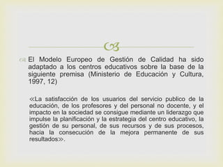 Evaluación de los centros educativos | PPTX