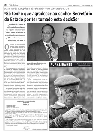 CORREIO DA BEIRA SERRA – 04.12.2007