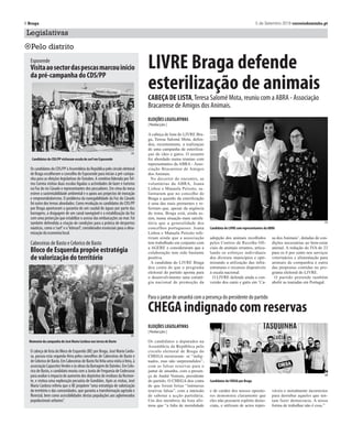 CONCERTO
| Redacção |
A Praça do Município é um dos
cenários escolhidos para o con-
certo ‘Orquestra no Património’
que terá lugar no próximo do-
mingo à noite, dia 8 de Setem-
bro.
Promovido pela Casa da Músi-
ca, o BPI e a Fundação La Caixa
‘Orquestra no Património’, e o
apoio das autarquias por onde
passa este roteiro, este é um pro-
grama que envolve um conjunto
de concertos de entrada livre e
que leva as Orquestras Sinfónica
e Barroca Casa da Música a vá-
rias cidades de norte a sul do
país. Trata-se da maior digressão
nacional já realizada pelos agru-
pamentos residentes da Casa da
Música.
Sob direcção musical de Bal-
dur Brönnimann, o concerto ao
ar livre, subirá ao Palco Praça,
da Noite Branca de Braga, pe-
rante alguns dos edifícios mais
emblemáticos da arquitectura
bracarense. A música de dança é
a principal convidada deste con-
certo. A utilização da percussão
no Carnaval Romano de Berlioz
remete para uma festa popular,
enquanto Ponchielli nos trans-
porta para um baile elegante, on-
de uma valsa passa por ambien-
tes variados. Do outro lado do
oceano chega a música do mais
famoso bandoneonista da histó-
ria e grande figura da música ar-
gentina, Astor Piazzolla, e ainda
a partitura de Mason Bates que
funde uma escrita orquestral
inovadora com os ritmos da
electrónica e do techno.
‘Orquestra no Património’
prossegue com o roteiro em ou-
tros pontos do país. No dia 11 de
Setembro, às 22 horas, é a vez da
Praça da República de Viana do
Castelo acolher a magnífica ac-
tuação da Orquestra Barroca da
Casa da Música.
Este projecto apresenta obras-
primas intemporais da criativi-
dade humana, plenas de valor
simbólico, música e património
de mãos dadas que servem de
inspiração a uma série de gran-
des concertos que nos transpor-
tam por entre tempos e apontam
a caminhos de descoberta.
Em Orquestra no Património, a
bordo de uma orquestra, são lan-
çados em viagens inesquecíveis
a locais de visita obrigatória que,
tal como a música, contam tam-
bém parte da história do mundo.
A música funde-se aqui com o
carácter único e insubstituível de
monumentos e locais singulares
que testemunham a passagem do
tempo e nos transportam para lu-
gares de sonho e fruição. Um ci-
clo de concertos imperdível em
forma de viagem pelo Patrimó-
nio português.
‘Orquestra no Património’sobe
ao palco da Praça do MunicípioUM CICLO de concertos imperdível em forma de viagem pelo Património português. Assim se apresenta o projecto‘Orquestra no
Património’que traz a Braga um concerto no próximo domingo, dia 8, com as Orquestras Barroca e Sinfónica da Casa da Música.
DR
Orquestra no Património sobe ao palco da Praça do Município no próximo domingo à noite quando forem 21.30 horas
correiodominho.pt 5 de Setembro 2019 Braga 7
DR
Maior digressão nacional realizada pelos agrupamentos residentes da Casa da Música
Publicidade
CLÍNICA DE IMPLANTES, PREVENÇÃO E REABILITAÇÃO DENTÁRIA, LDA.
Dr. Ari Ramos
Médico Dentista N.º 2692 O.M.D.
Licenciado Faculdade de Odontologia
Universidade Federal do Rio de Janeiro/71
Rua Monsenhor Airosa, 53, r/c, Fujacal - 4705-102 BRAGA • tlf. 253 615 604 • tlm. 917 547 177 URGÊNCIAS
PLANO DE TRATAMENTO ALTERNATIVO• CLÍNICA • ORTODONTIA (Aparelhos Fixos)
• PRÓTESE FIXA E REMOVÍVEL • ESTÉTICA DENTÁRIA • CIRURGIA • BRANQUEAMENTO • IMPLANTOLOGIA
 