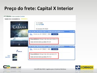Preço do frete: Capital X Interior 