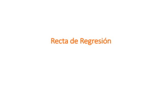 Recta de Regresión
 