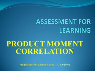 Product moment correlation | PPT