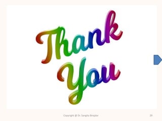 Copyright @ Dr. Sangita Birajdar 29
 