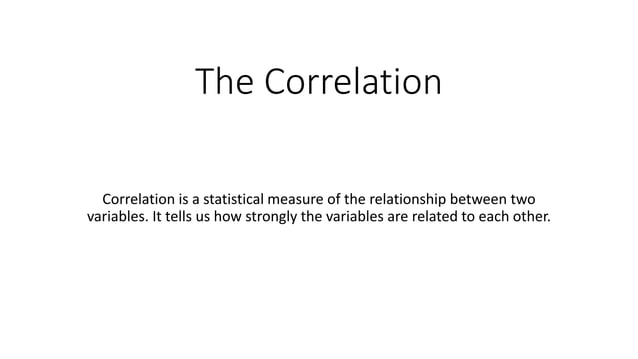 correlation can help us identify relationships between variables. | PPT