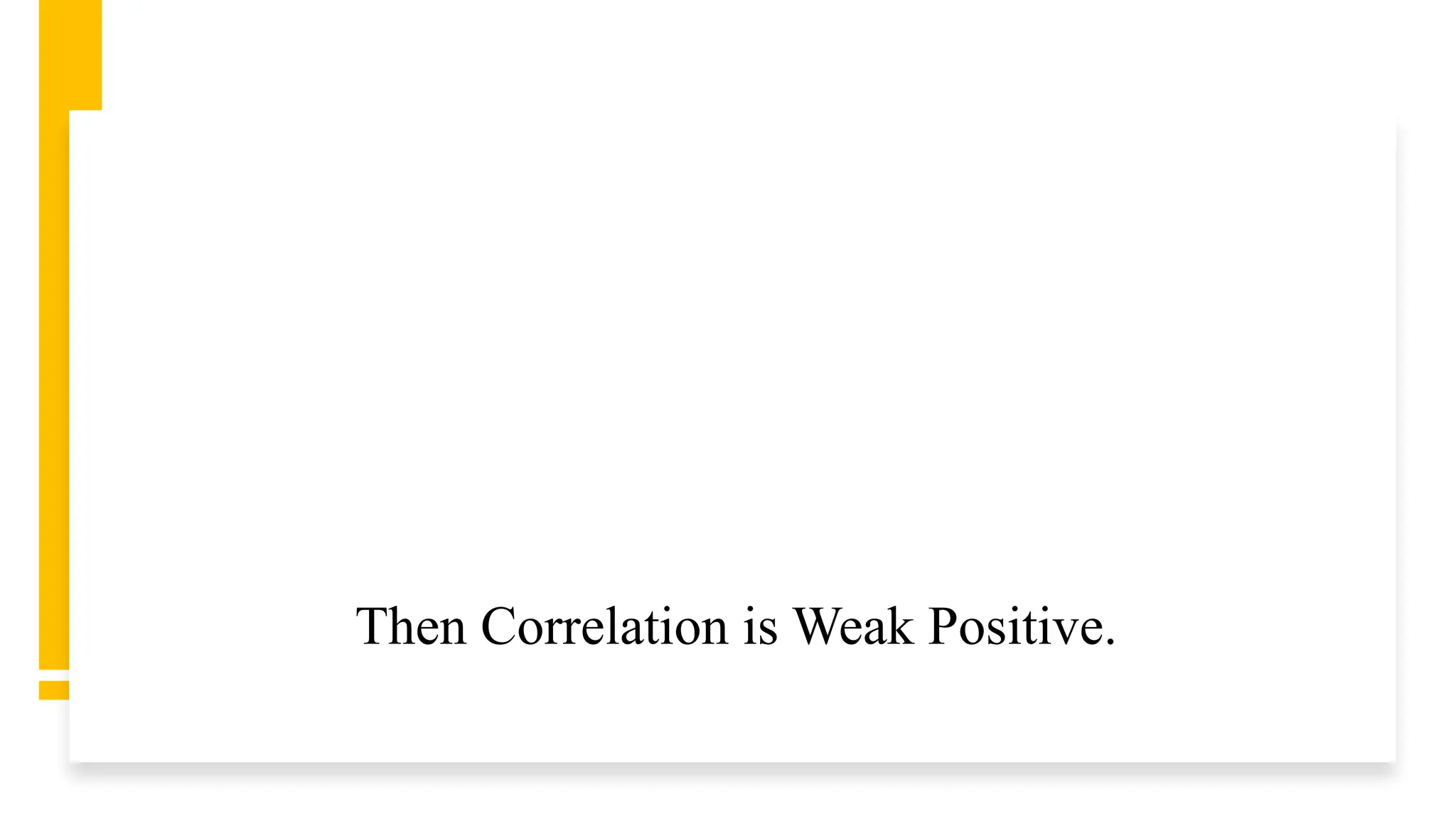 Then Correlation is Weak Positive.
 