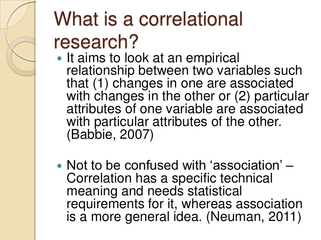 Correlational research