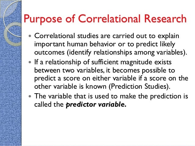 Correlational research