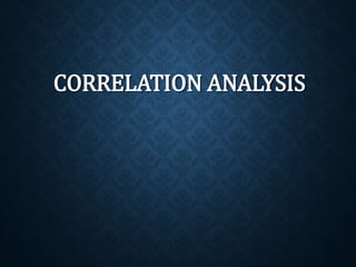 CORRELATION ANALYSIS 
 