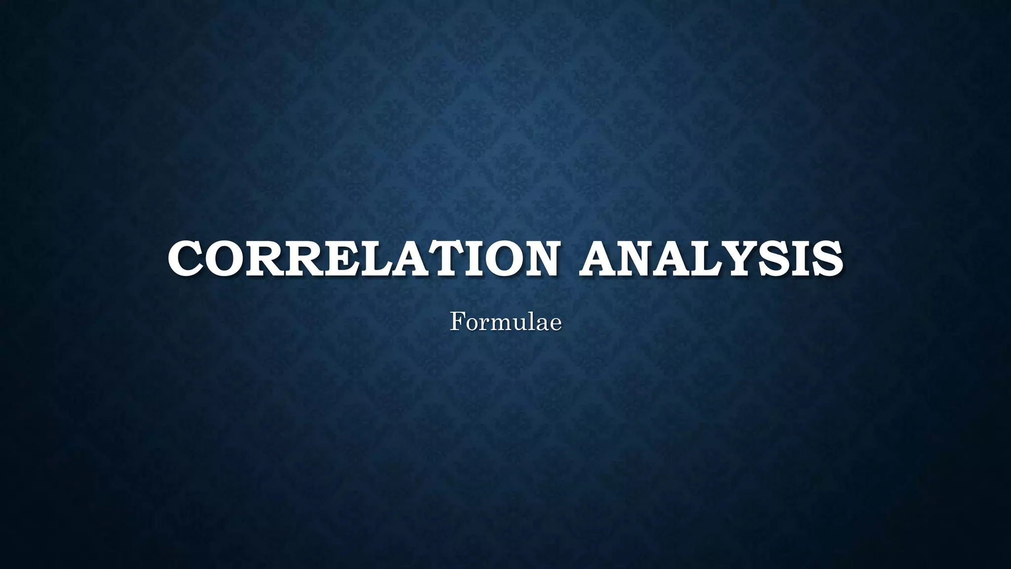 Correlation analysis | PPTX