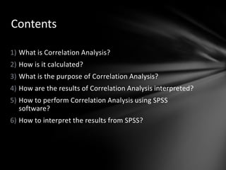 Correlation analysis | PPTX