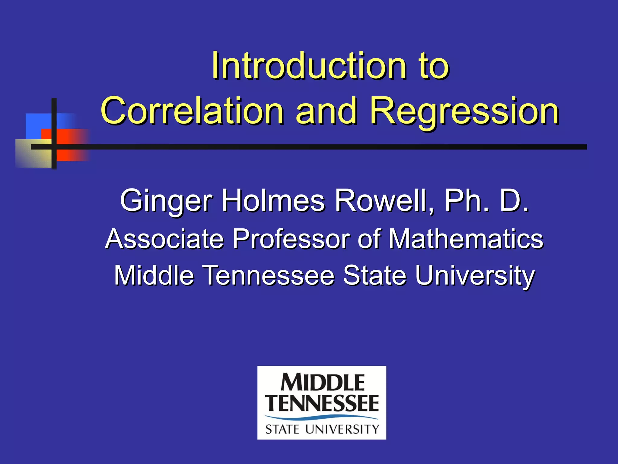 Correlation and regression | PPT