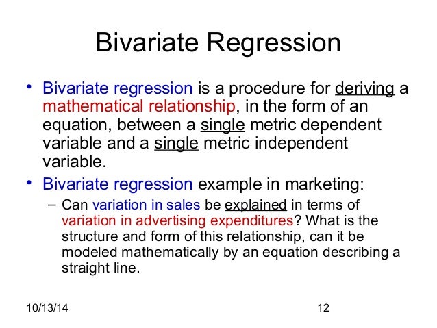 Correlation and regression