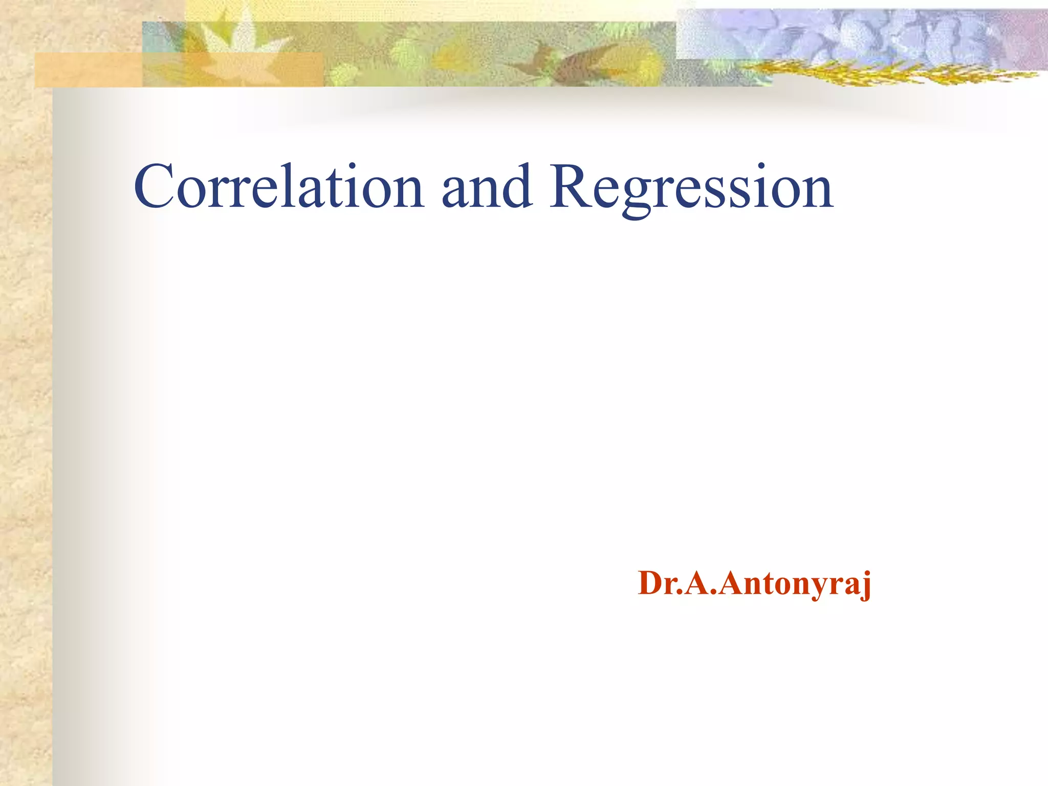 Correlation and regression | PPTX