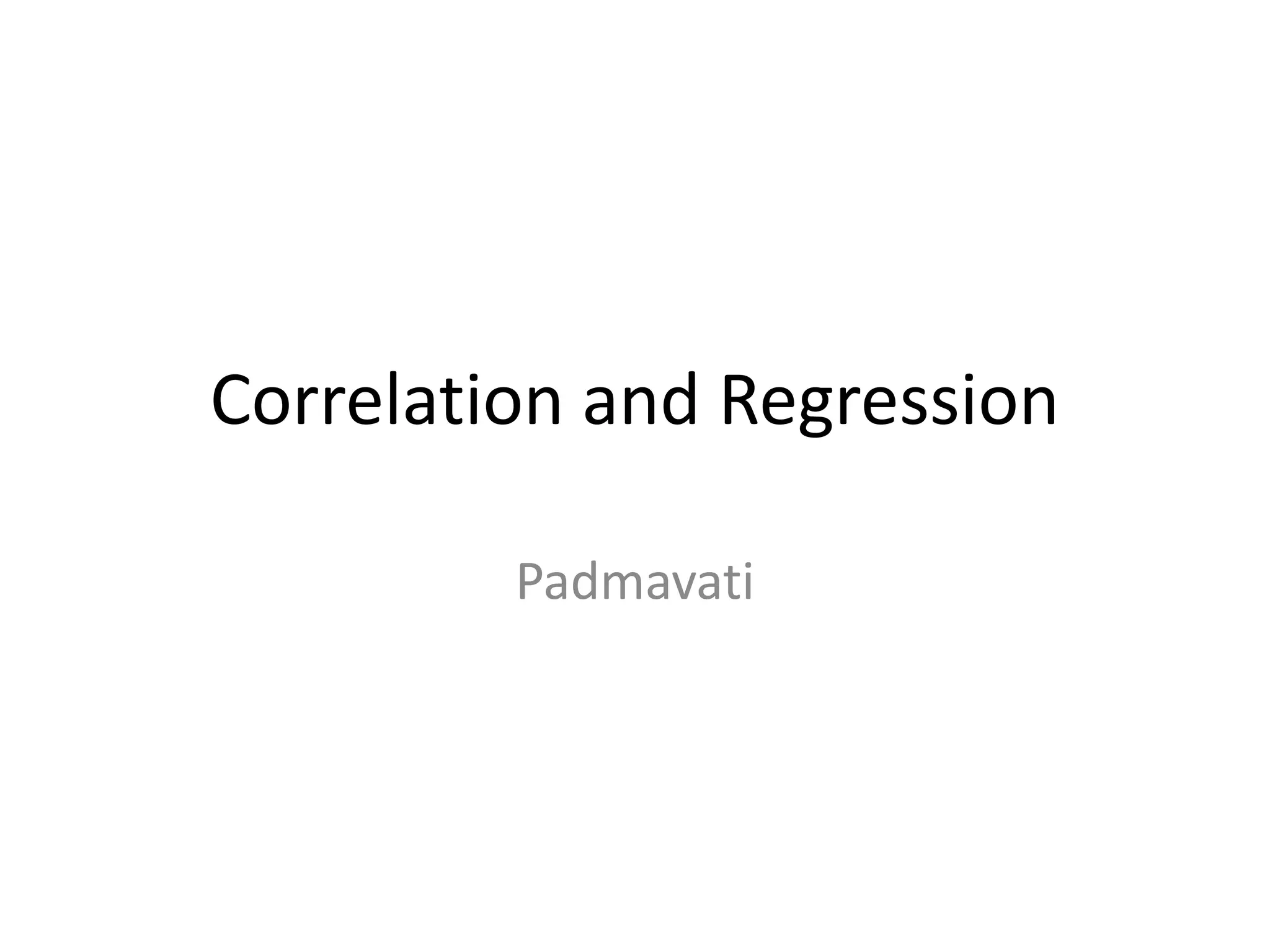 Correlation and regression | PPTX | Physics | Science