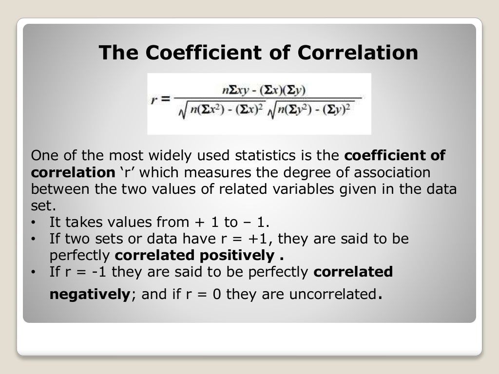 Correlation and regression analysis
