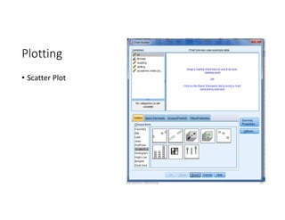 Plotting
• Scatter Plot
Biostatistics Workshop 28
 