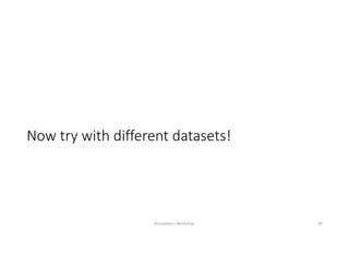 Now try with different datasets!
Biostatistics Workshop 49
 