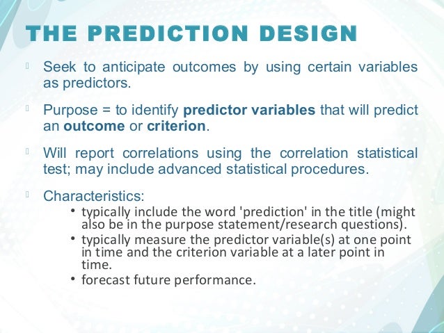 Correlation Research Design