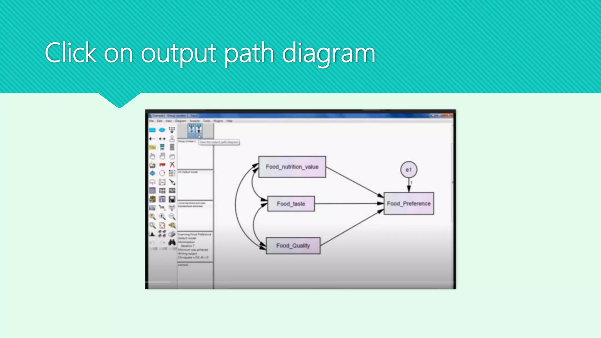 Click on output path diagram