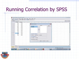Running Correlation by SPSS
 