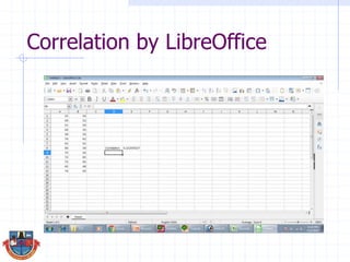 Correlation by LibreOffice
 