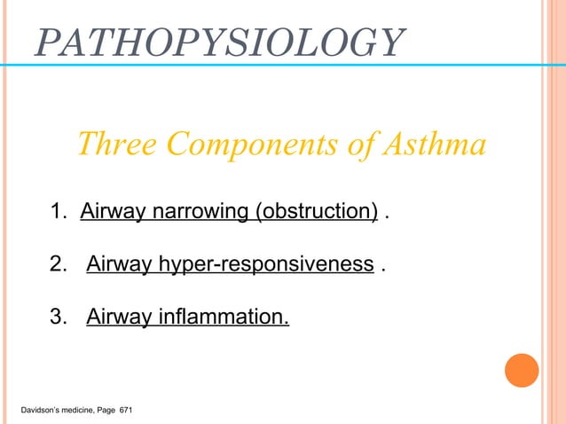 pathophysiology & immunity of asthma | PPT