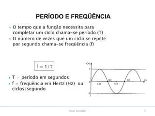 Sinais Senoidais 5
PERÍODO E FREQÜÊNCIA
 