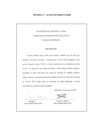 APÊNDICE 3 – ACEITE DO ORIENTADOR
 