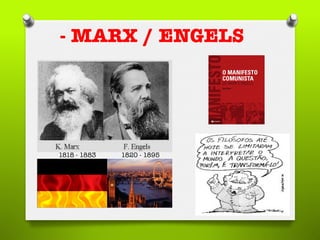 - MARX / ENGELS
1818 - 1883
 1820 - 1895
 