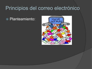 Principios del correo electrónico
   Planteamiento:
 