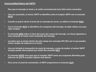 Cuerpo del mensaje:Es el mensaje en sí, tal como Ud. lo ve en su pantalla. Puede estar redactado en formato de texto plano ("Plain Text") y/o HTML.Archivos Adjuntos:Los  programas de correo electrónico actuales tiene la posibilidad de adjuntar al texto del mensaje, un archivo, que normalmente se encuentra en el ordenador. Este archivo puede ser de cualquier tipo.	En este apartado  hay que tener cuidado con los mensajes de desconocidos, ya que pueden ser spam virus, etc