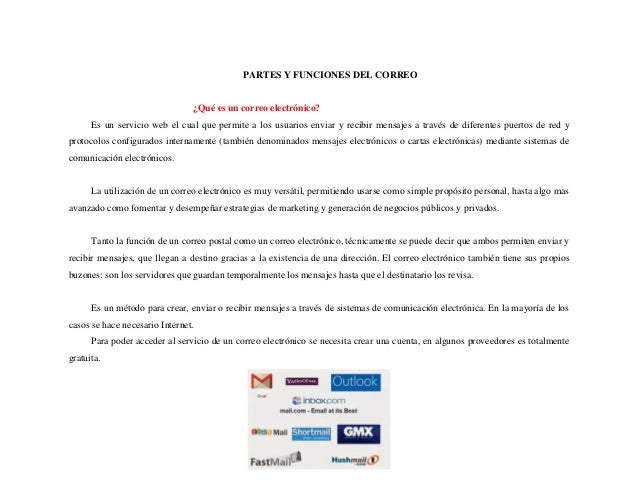 Correo electronico formato ventajas y desventajas partes