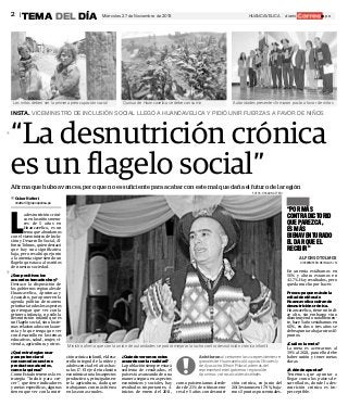 "La desnutrición crónica es una flagelo social"