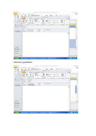 Llenamos y guardamos.
 