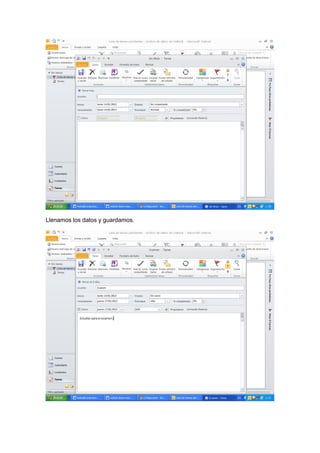 Llenamos los datos y guardamos.
 