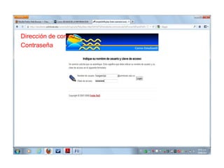 Dirección de correo
Contraseña