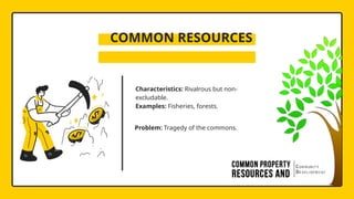 Excludable Rivarous Types of Goods in Economics presentation | PPTX