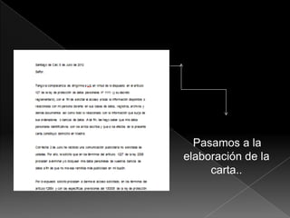 Pasamos a la
elaboración de la
     carta..
 
