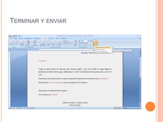 TERMINAR Y ENVIAR
 