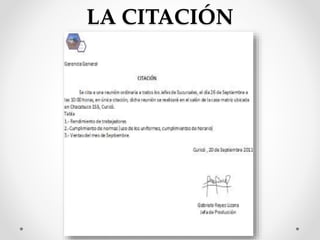 LA CITACIÓN