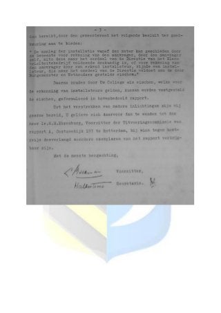 Correspondentie met de Bond voor Electrotechnische Handel en Industrie