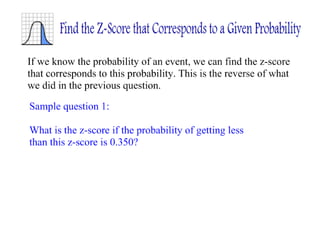 Corresponding z score