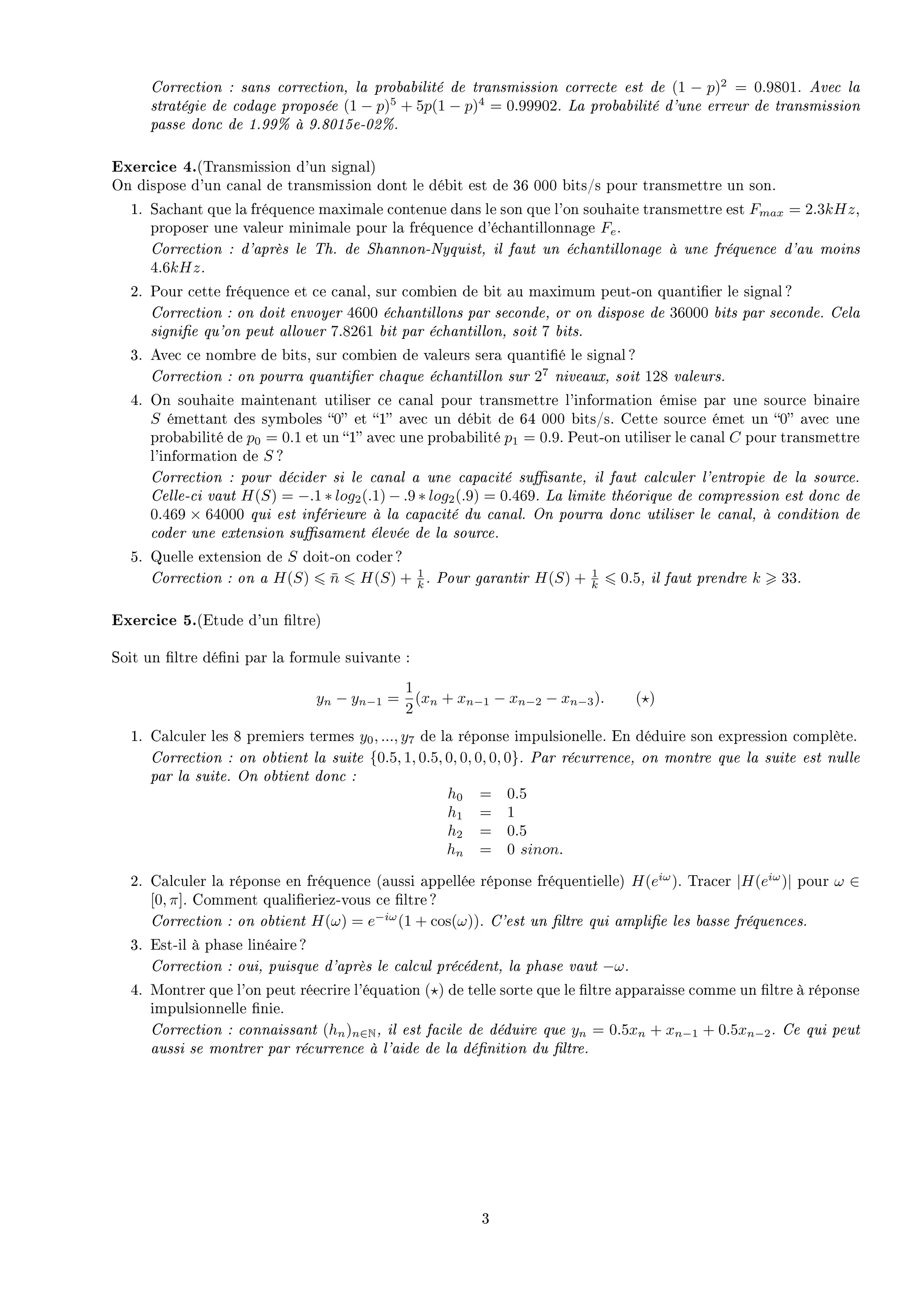 Combien De Bits Faut Il Pour Coder Le Mot Papas Corr exam2010