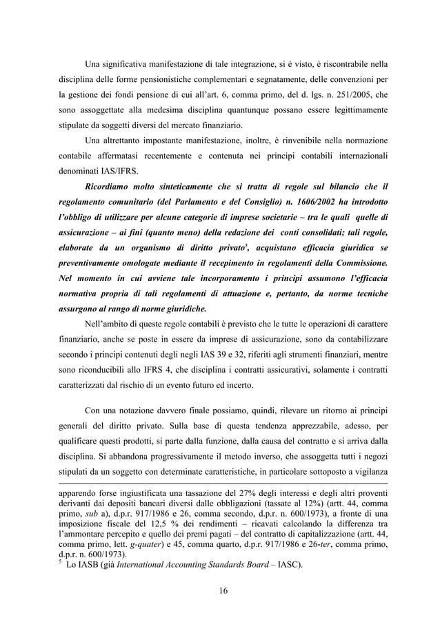 I prodotti assicurativi dei rami vita nel sistema dei contratti ...