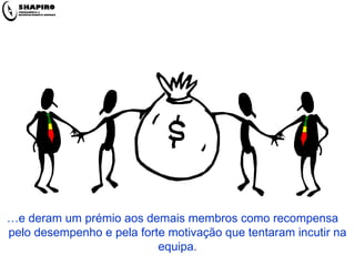 … e deram um prémio aos demais membros como recompensa  pelo desempenho e pela forte motivação que tentaram incutir na equipa. 