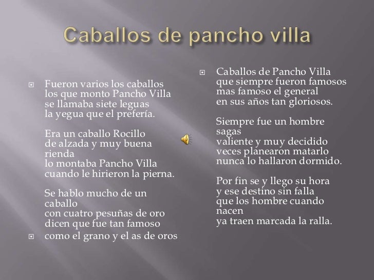 Corrido De Pancho Villa Letra Corrido De Pancho Villa Letra