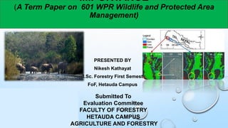 IMPORTANCE
(A Term Paper on 601 WPR Wildlife and Protected Area
Management)
PRESENTED BY
Nikesh Kathayat
M.Sc. Forestry First Semester
FoF, Hetauda Campus
Submitted To
Evaluation Committee
FACULTY OF FORESTRY
HETAUDA CAMPUS
AGRICULTURE AND FORESTRY
 