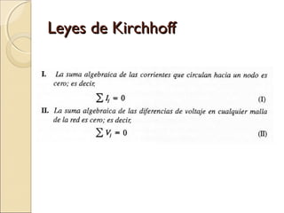 Leyes de Kirchhoff
 